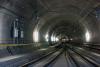 Overhead line installation car in the east tube of the Gotthard Base Tunnel at Faido multifunction station, foto: Hannes Ortlieb