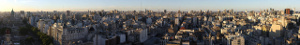 Buenos Aires - panorama: On the left you can see the national congress and the river and skyscrappers far in the back of the panorama., foto: Luis Argerich