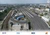 Návrhové osobní nádraží s novými kusými kolejemi s nástupišti vpravo, oblast DPOV s točnou a nákladními kolejemi -za depem- vlevo, vizualizační foto: CTECH s.r.o.