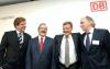 Norbert Bansel (DB Logistics), Keith Heller (EWS), Hartmut Mehdorn (DB), Emilio Fernandez (Transfesa)