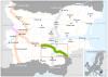 Mapa trati Plovdiv - Svilengrad - turecká hranice, foto: Plovdiv - Svilengrad Railway,