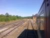 Pohled na jednotku Desiro ve stanici Vejprty z odjíždějícího vlaku, foto: Michal Jaroš - ŽelPage