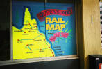 Jednoduchá mapka železniční sítě Queenslandu