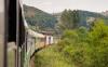 18 vozový vlak stoupá k rumunské Oršavě, foto: Matouš Danielka